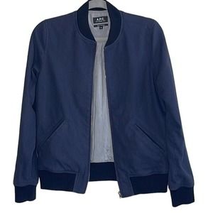 A.P.C. Rue Madame Paris Blue Men Bomber Jacket Size 36